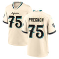 J.Jaguars #75 Emmanuel Pregnon Player Natural 2026 Rivalries Collection Game Gdoa Stitched Jerseys