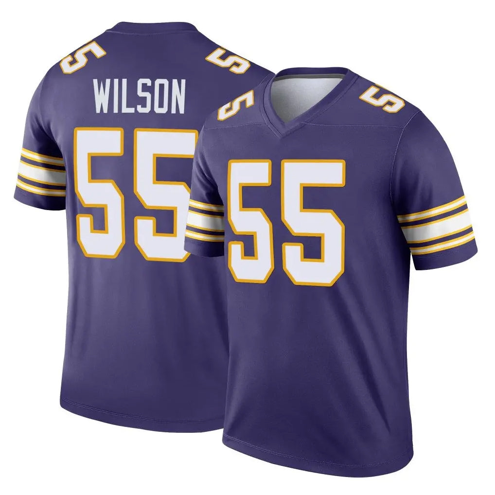 M.Vikings #55 Eric Wilson Player Purple Limited Classic Home Game Gdoa Stitched Jerseys