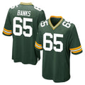 GB.Packers #65 Aaron Banks Player Green Home Game Gdoa Stitched Jerseys