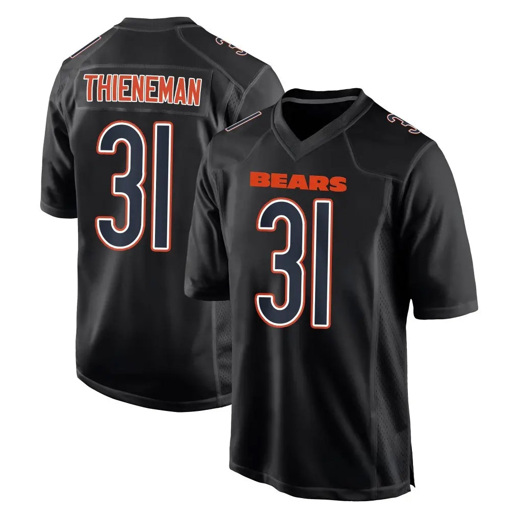 C.Bears #31 Dillon Thieneman Player Carbon Black Fashion Game Gdoa Stitched Jerseys