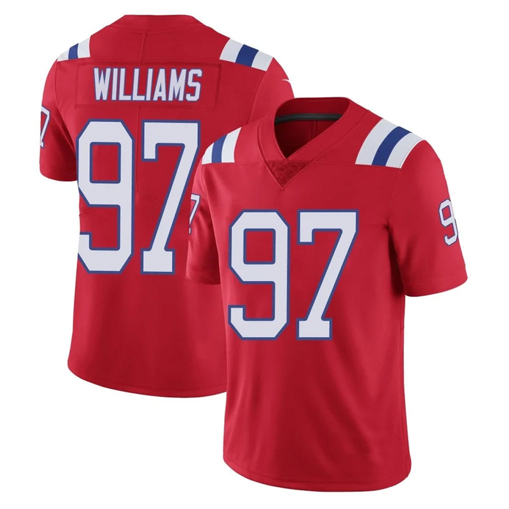 NE.Patriots #97 Milton Williams Player Red Vapor Untouchable Home Game Gdoa Stitched Jerseys