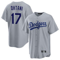 LA.Dodgers #17 Shohei Ohtani Player Gray Game Fdoa Stitched Jerseys