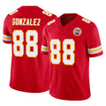 KC.Chiefs #88 Tony Gonzalez Player Red Limited Vapor F.U.S.E. Home Game Gdoa Stitched Jerseys