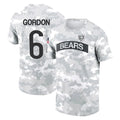 C.Bears #6 Kyler Gordon Player Arctic Camo Salute to Service Performance T-Shirt Limited Gdoa Stitched Jerseys