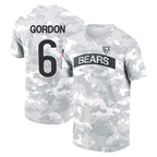 C.Bears #6 Kyler Gordon Player Arctic Camo Salute to Service Performance T-Shirt Limited Gdoa Stitched Jerseys
