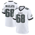 P.Eagles #68 Jordan Mailata Player White Game Home Gdoa Stitched Jerseys