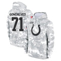 IN.Colts #71 Matt Goncalves Player Arctic Camo Salute to Service Hoodies Limited Game Gdoa Stitched Jerseys