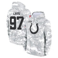 IN.Colts #97 Laiatu Latu Player Arctic Camo Salute to Service Hoodies Limited Game Gdoa Stitched Jerseys