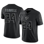 A.Falcons #24 A.J. Terrell Jr. Player Black RFLCTV Limited Gdoa Stitched Jerseys