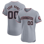 Custom W.Nationals Gray Limited Elite Home Game Any Name & Number Gdoa Stitched Jerseys