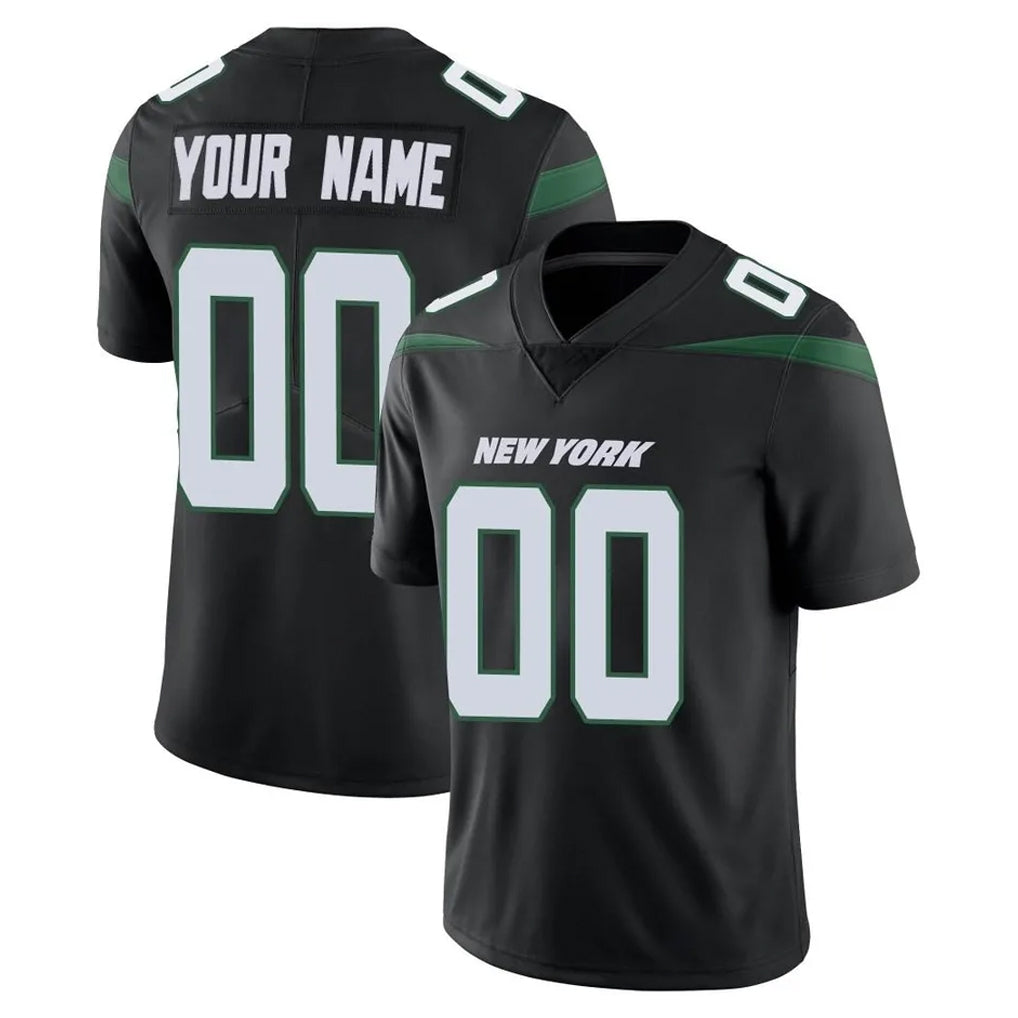 Custom NY.Jets Black Limited Vapor Home Game Any Name & Numbers Gdoa Stitched Jerseys
