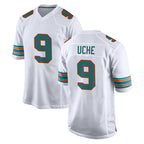 M.Dolphins #9 Joshua Uche Player White Limited Home Game Gdoa Stitched Jerseys