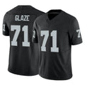 LV.Raiders #71 DJ Glaze Player Black Limited Vapor F.U.S.E. Home Game Gdoa Stitched Jerseys