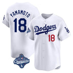 LA.Dodgers #18 Yoshinobu Yamamoto Player White World Series Meet Limited Home Fdoa Stitched Jerseys