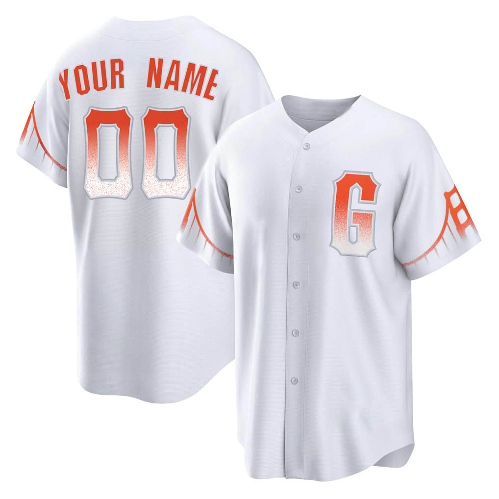 Custom SF.Giants White City Connect Home Game Any Name & Number Gdoa Stitched Jerseys