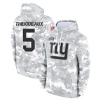 NY.Giants #5 Kayvon Thibodeaux Player Arctic Camo Salute to Service Pullover Hoodies Limited Game Gdoa Stitched Jerseys