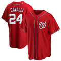 W.Nationals #24 Cade Cavalli Player Red Replica Game Fdoa Stitched Jerseys