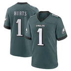 P.Eagles #1 Jalen Hurts Player Green Home Game Gdoa Stitched Jerseys