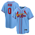 St. Louis Cardinals #0 Masyn Winn Player Light Blue  Home Game Fdoa Stitched Jerseys