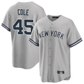 NY.Yankees #45 Gerrit Cole Player Gray Road Game Fdoa Stitched Jerseys