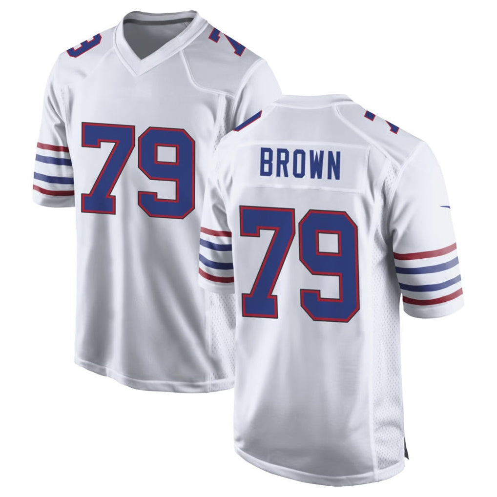 B.Bills #79 Spencer Brown Player White Alternate Game Gdoa Stitched Jerseys