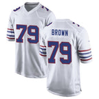 B.Bills #79 Spencer Brown Player White Alternate Game Gdoa Stitched Jerseys