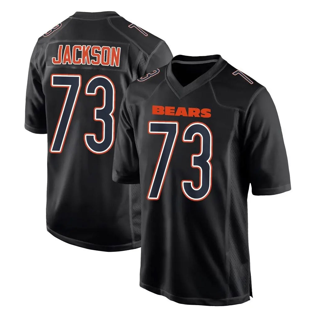 C.Bears #73 Jonah Jackson Player Carbon Black Fashion Game Gdoa Stitched Jerseys