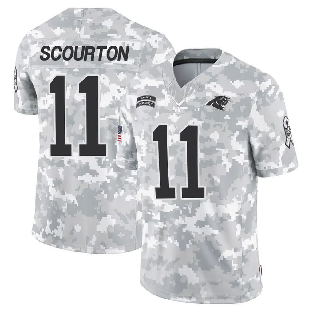 C.Panthers #11 Nic Scourton Player Arctic Camo Salute to Service Limited Gdoa Stitched Jerseys