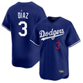 LA.Dodgers #3 Edwin D¨ªaz Player Royal Limited Home Fdoa Stitched Jerseys