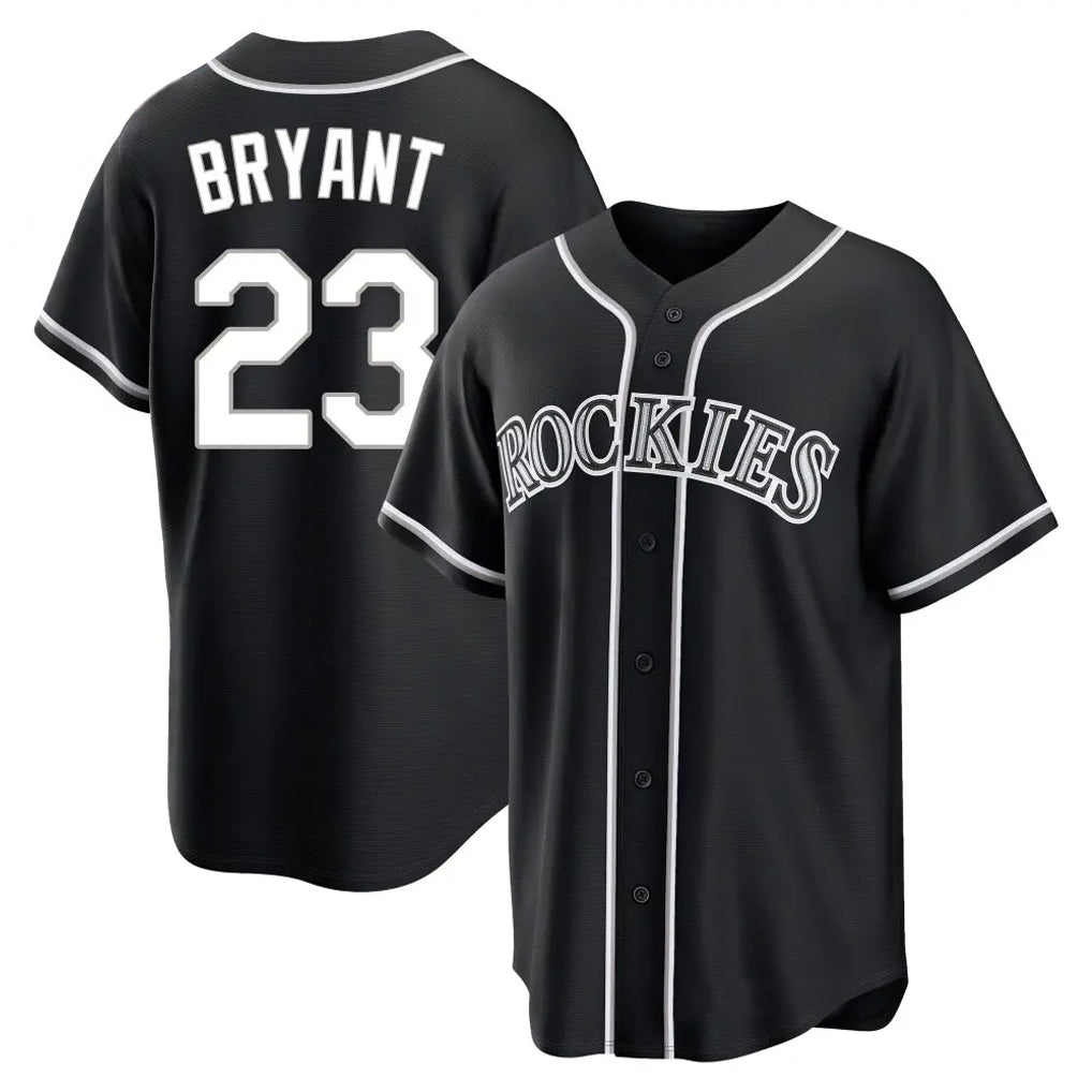 C.Rockies #23 Kris Bryant Player Black Fashion Out Home Game Gdoa Stitched Jerseys