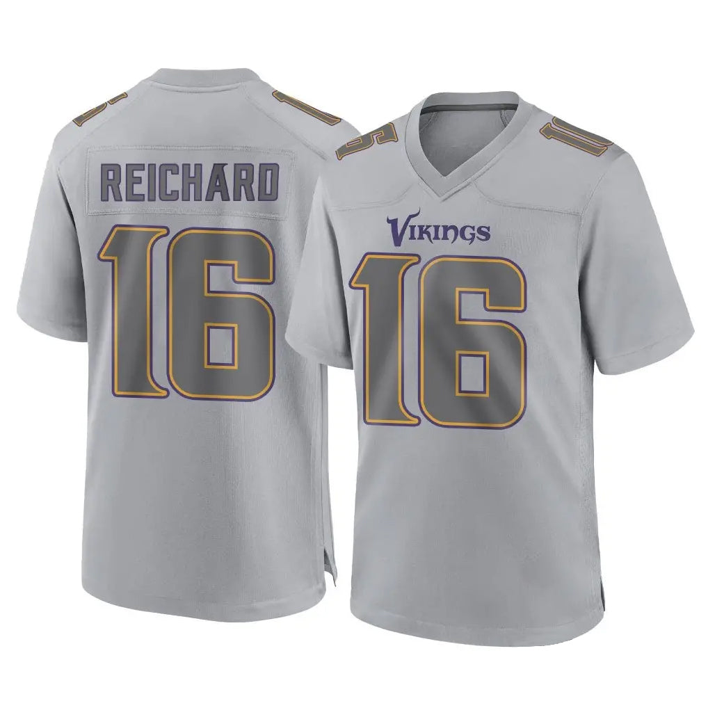 M.Vikings #16 Will Reichard Player Gray Atmosphere Fashion Home Game Gdoa Stitched Jerseys