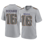 M.Vikings #16 Will Reichard Player Gray Atmosphere Fashion Home Game Gdoa Stitched Jerseys
