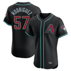 A.Diamondbacks #57 Eduardo Rodriguez Player Black Limited Elite Home Game Gdoa Stitched Jerseys