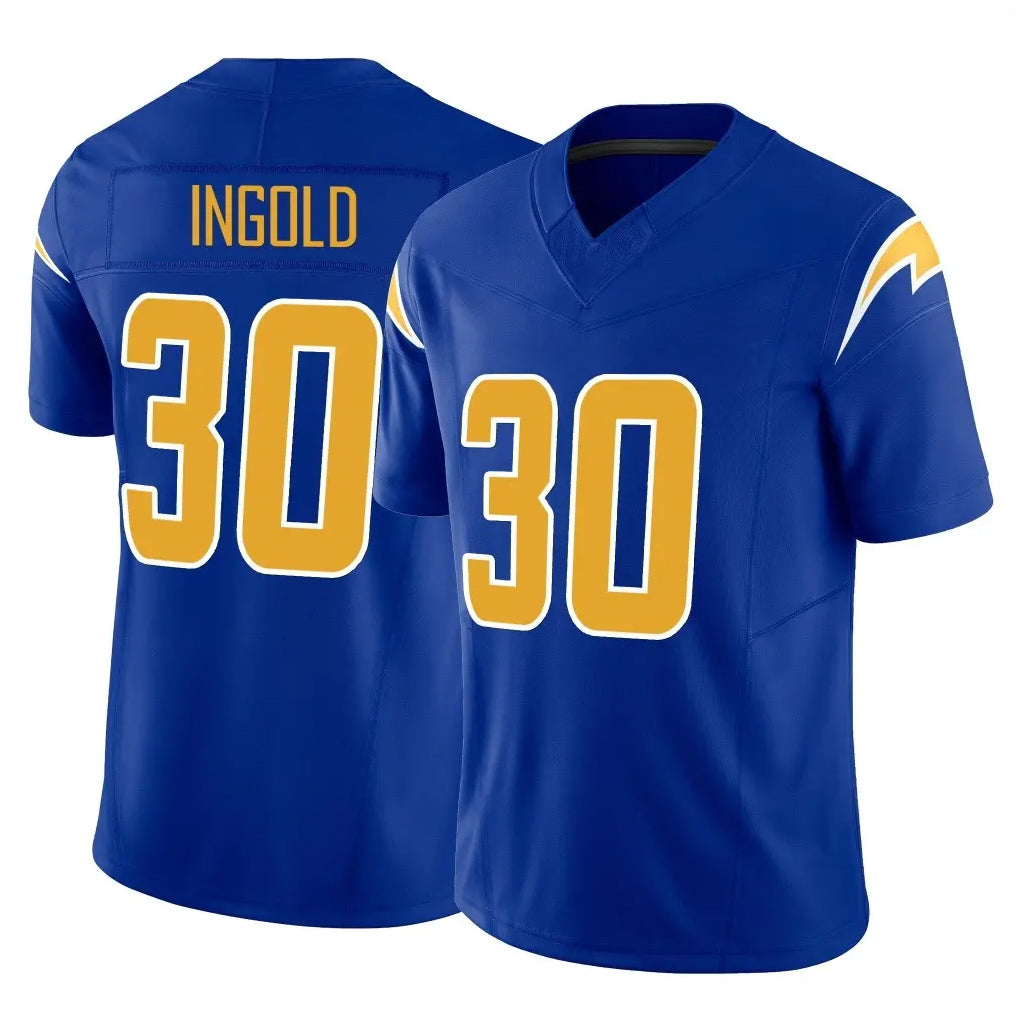 LA.Chargers #30 Alec Ingold Player Royal Limited Vapor F.U.S.E. Home Game Gdoa Stitched Jerseys