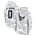 H.Texans #0 Azeez Al-Shaair Player Arctic Camo Salute to Service Hoodies Limited Game Gdoa Stitched Jerseys