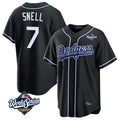 LA.Dodgers #7 Blake Snell Player Black Carbon Limited World Series Home Fdoa Stitched Jerseys