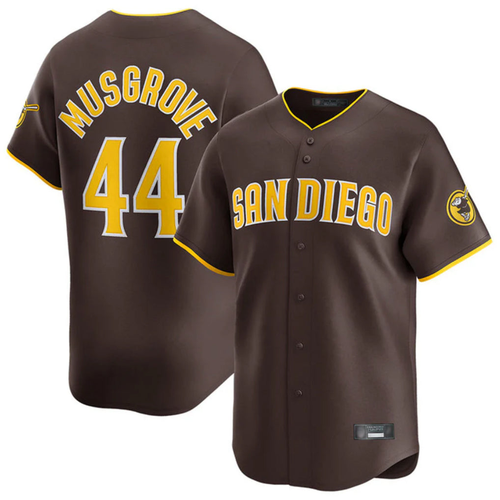 S.Diego Padres #44 Joe Musgrove Player Brown Home Limited Fdoa Stitched Jerseys