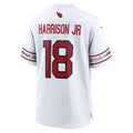A.Cardinals #18 Marvin Harrison Jr. Player White Game Road Gdoa Stitched Jerseys