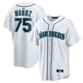 S.Mariners #75 Andres Munoz Player White Home Game Fdoa Stitched Jerseys