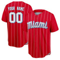 Custom M.Marlins Red City Connect Home Game Any Name & Number Gdoa Stitched Jerseys