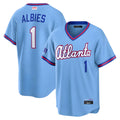 A.Braves #1 Ozzie Albies player Powder Blue 2026 City Connect T shirt Stitched Jerseys