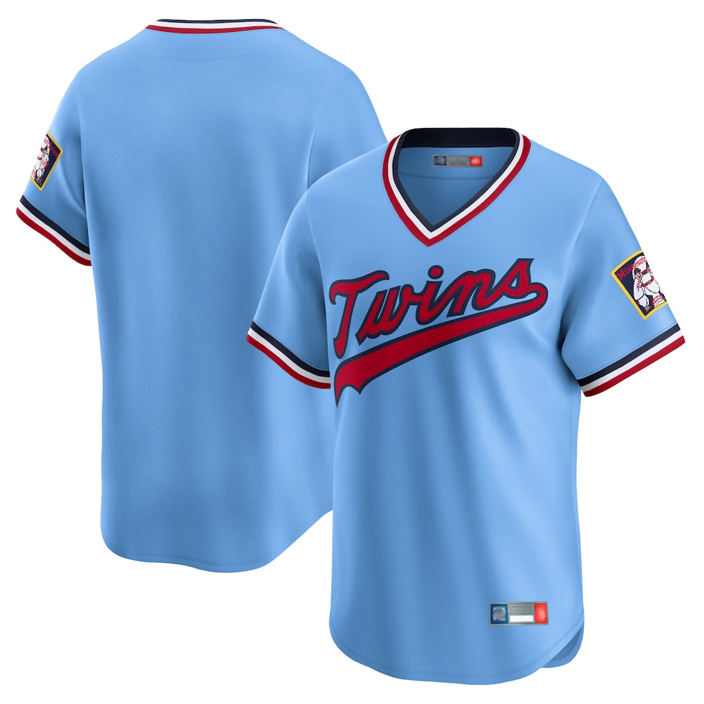 M.Twins ## Twins Blank Player Light Blue Throwback Cooperstown Collection Limited T-shirt Fdoa Stitched Jerseys