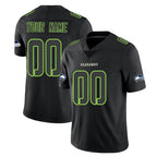 Custom S.Seahawks Black Impact Limited Home Game Any Name & Numbers Gdoa Stitched Jerseys