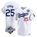 LA.Dodgers #25 Tommy Edman Player White World Series Limited Home Fdoa Stitched Jerseys