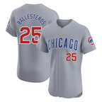 C.Cubs #25 Mois¨¦s Ballesteros Player Gray Road Limited Elite Home Gdoa Stitched Jerseys