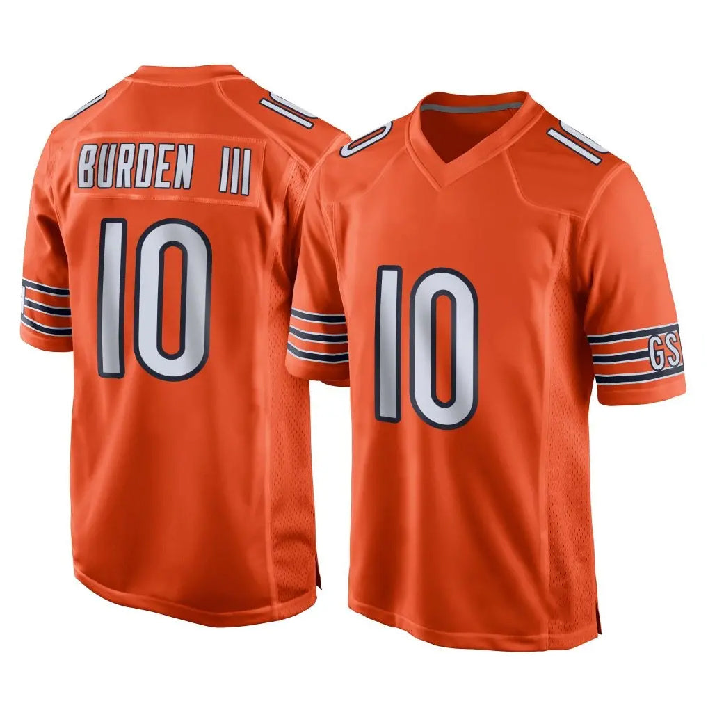 C.Bears #10 Luther Burden III Player Orange Home Game Gdoa Stitched Jerseys