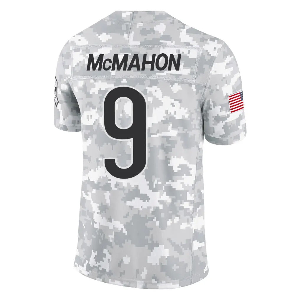 C.Bears #9 Jim McMahon Player Arctic Camo Salute to Service Limited Gdoa Stitched Jerseys