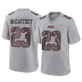 SF.49ers #23 Christian McCaffrey Player Gray Atmosphere Fashion Home Game Gdoa Stitched Jerseys