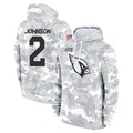 A.Cardinals #2 Will Johnson Player Camo Salute to Service Hoodies Gdoa Stitched Jerseys