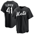 NY.Mets #41 Tom Seaver Player Black Home Game Fdoa Stitched Jerseys